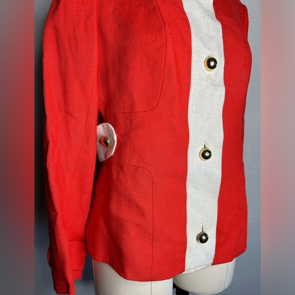 Vintage 60’s Tiziani button down linen jacket - Picture 2 of 12